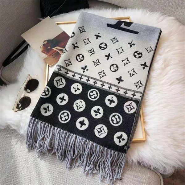 designer cashmere scarf autumn and winter women's shawl cashmere double sided warmth, Blue;gray
designer cashmere scarf autumn and winter women's shawl cashmere double sided warmth, Blue;gray