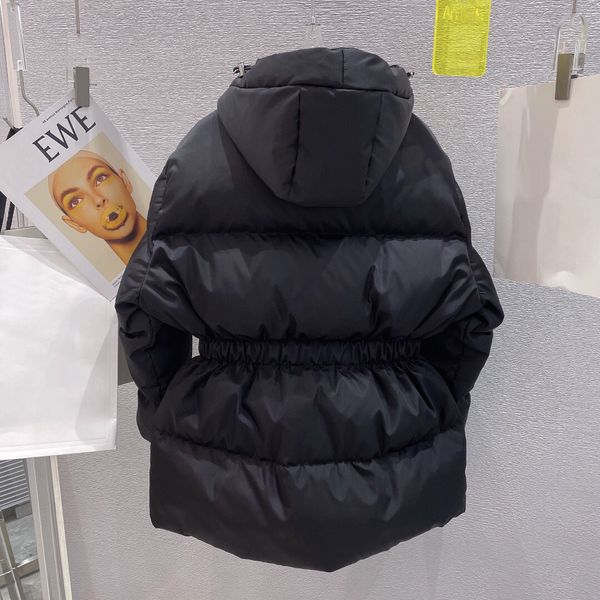 women's down parkas with hood winter zipper waist thickened black white duck jacket women medium length keep warm cotton coat 221205
women's down parkas with hood winter zipper waist thickened black white duck jacket women medium length keep warm cotton coat 221205