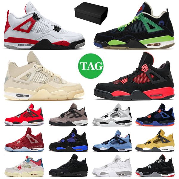 with box mens womens jumpman 4 basketball shoes red cement blue thunder 4s iv black cats cavs taupe haze toro white oreo doernbecher sneaker
with box mens womens jumpman 4 basketball shoes red cement blue thunder 4s iv black cats cavs taupe haze toro white oreo doernbecher sneaker