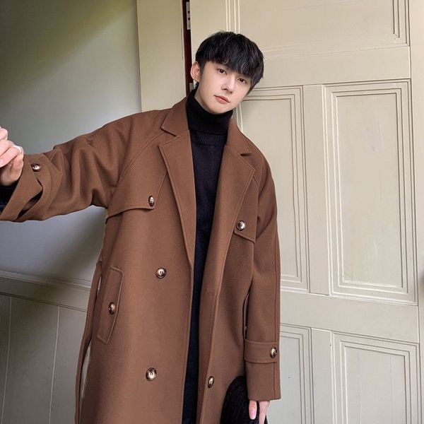 men's wool blends winter thicke woolen coat men warm fashion casual oversized woolen coat men loose doublebreasted long woolen coat men, Black
men's wool blends winter thicke woolen coat men warm fashion casual oversized woolen coat men loose doublebreasted long woolen coat men, Black