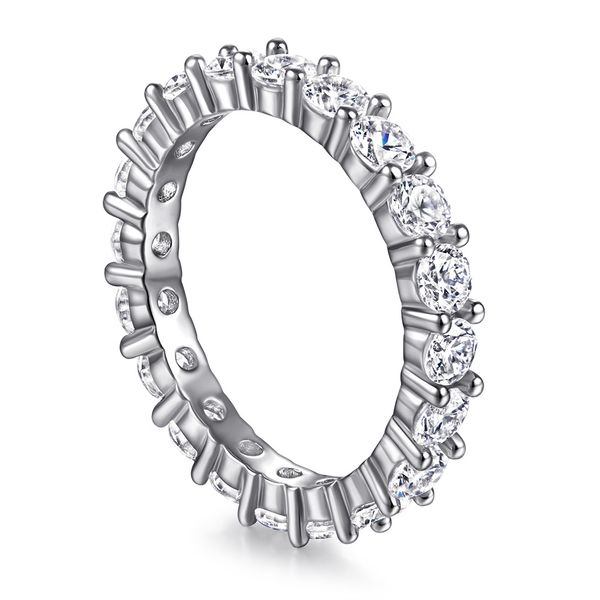 wedding accessories pure silver engagement rings fadeless single whole circle diamond birdal ring proposal ring no fading tl-047, White
wedding accessories pure silver engagement rings fadeless single whole circle diamond birdal ring proposal ring no fading tl-047, White