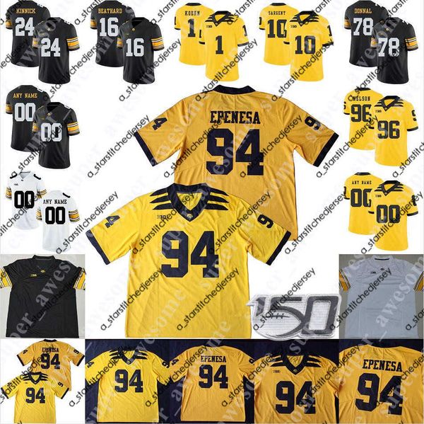 american college football wear iowa hawkeyes jersey randy duncan ken ploen andre tippett marv cook gordon locke tim dwight alex karras cal j, Black
american college football wear iowa hawkeyes jersey randy duncan ken ploen andre tippett marv cook gordon locke tim dwight alex karras cal j, Black