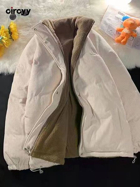 womens down parkas circyy jacket woman winter coat two sides wear lamb faux fur thick warm stand collar clothing fashion chic female 221205, Black
womens down parkas circyy jacket woman winter coat two sides wear lamb faux fur thick warm stand collar clothing fashion chic female 221205, Black
