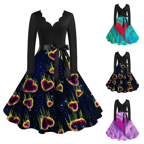 party dresses valentine's day vintage women wave v neck long sleeve heart love sweet print winter holiday rockabilly dress robe 221203, White;black
party dresses valentine's day vintage women wave v neck long sleeve heart love sweet print winter holiday rockabilly dress robe 221203, White;black