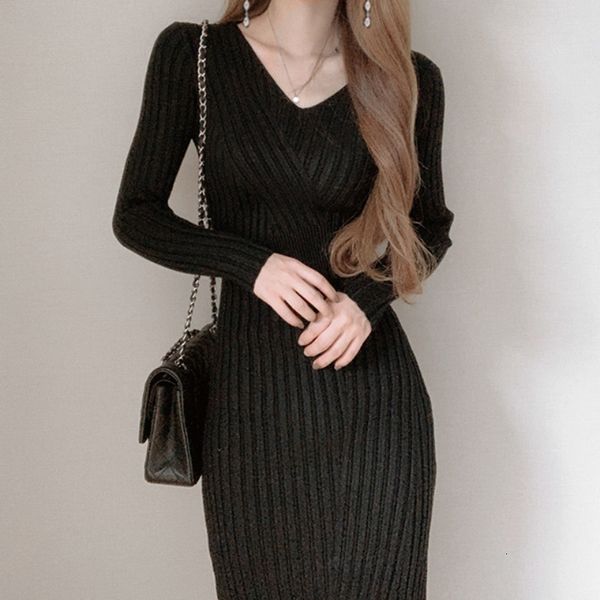 party dresses autumn bodycon sweater vneck elastic basic slim fit knitted midi women winter clothes ladies chic outwear 221203, White;black
party dresses autumn bodycon sweater vneck elastic basic slim fit knitted midi women winter clothes ladies chic outwear 221203, White;black