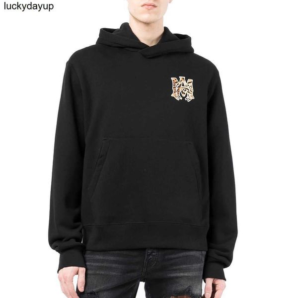 men's hoodies designer sweatshirts amirs leopard letter hooded plush large fashion brand long sleeve pullover winter hoodie, Black
men's hoodies designer sweatshirts amirs leopard letter hooded plush large fashion brand long sleeve pullover winter hoodie, Black