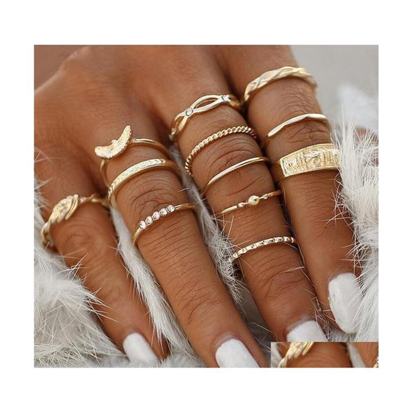 band rings 12 pc/set charm gold color midi finger ring sets for women vintage boho knuckle party rings punk jewelry gift drop deliver dhmep, Silver
band rings 12 pc/set charm gold color midi finger ring sets for women vintage boho knuckle party rings punk jewelry gift drop deliver dhmep, Silver