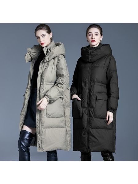 women's down parkas winter long thicked blackloose padded bread clothing hooded 90 white duck coats women warmer jackets 221205, Black
women's down parkas winter long thicked blackloose padded bread clothing hooded 90 white duck coats women warmer jackets 221205, Black