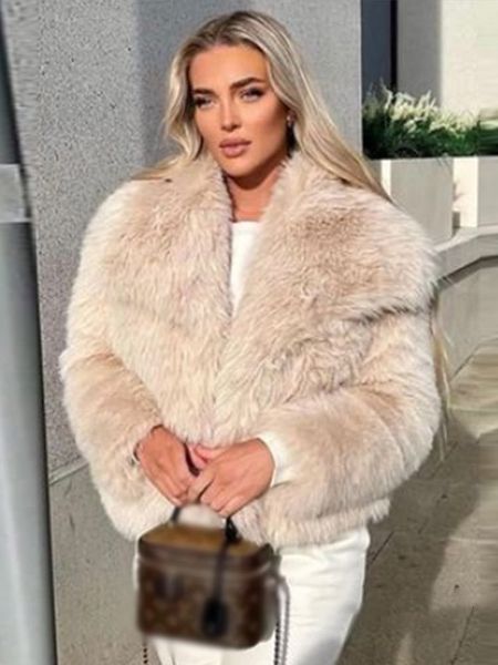 women's down parkas lapel faux fur plush jackets women elegant fleece singlebreasted cardigan coat autumn winter female warm thickened, Black
women's down parkas lapel faux fur plush jackets women elegant fleece singlebreasted cardigan coat autumn winter female warm thickened, Black