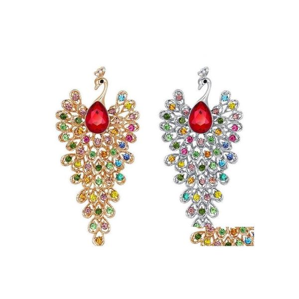 pins brooches womens creative peacock color rhinestone crystal zircon brooch retro animal fashion clothing accessories drop deliver dhb9r, Gray
pins brooches womens creative peacock color rhinestone crystal zircon brooch retro animal fashion clothing accessories drop deliver dhb9r, Gray