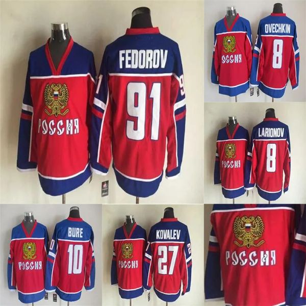 hockey men's russia vintage ccm jersey 8 ovechkin 8 larionov 91 fedorov 10 bure 27 kovalev ccm hockey jerseys, Black;red
hockey men's russia vintage ccm jersey 8 ovechkin 8 larionov 91 fedorov 10 bure 27 kovalev ccm hockey jerseys, Black;red