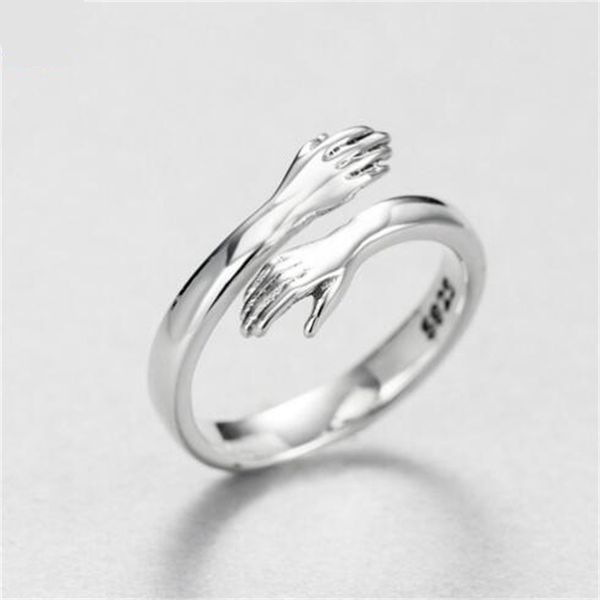 europe and america retro embrace band rings fashion open adjustable electroplated cuff wedding engagement ring jewelry gift ab1077, Silver
europe and america retro embrace band rings fashion open adjustable electroplated cuff wedding engagement ring jewelry gift ab1077, Silver