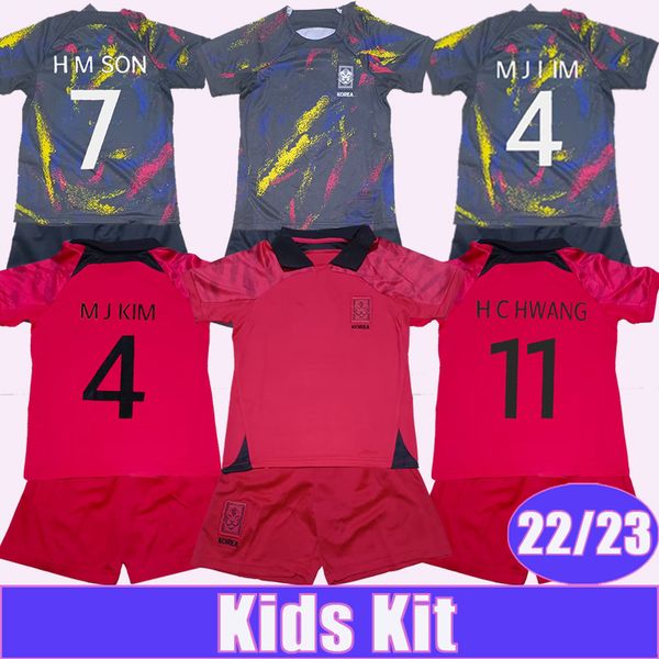 22 23 korea kids kit soccer jerseys south national team c hong i b hwang h m son c h kwon home away child football shirt uniforms, Black
22 23 korea kids kit soccer jerseys south national team c hong i b hwang h m son c h kwon home away child football shirt uniforms, Black