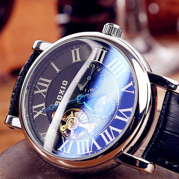 watch wrist tourbillon men's automatic mechanical business blue light small second hand, Slivery;brown
watch wrist tourbillon men's automatic mechanical business blue light small second hand, Slivery;brown