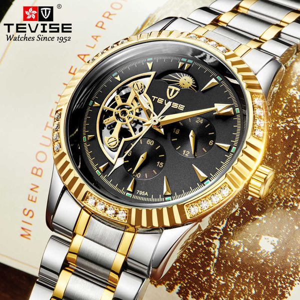 watch wrist 2022 new fashion tourbillon mechanical men's high-end diamond inlaid hollow, Slivery;brown
watch wrist 2022 new fashion tourbillon mechanical men's high-end diamond inlaid hollow, Slivery;brown
