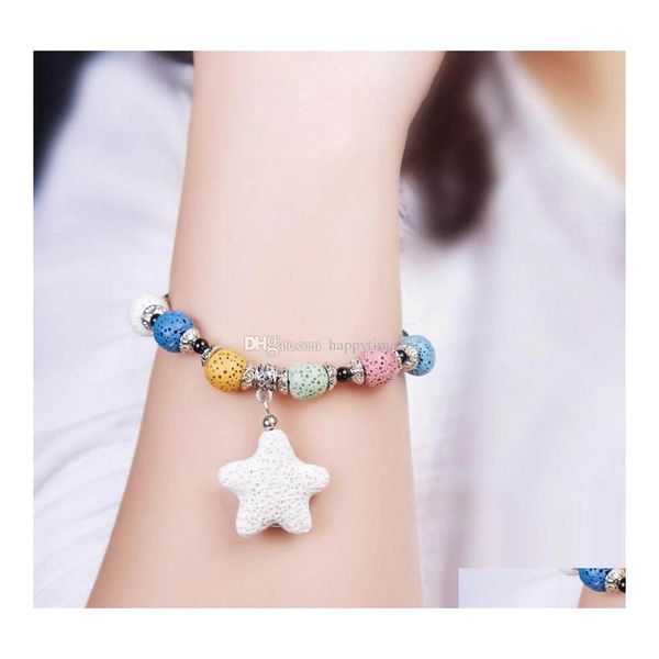 beaded fashion colorized natural lava stone beads bracelet per essential oil diffuser star charms accessories jewelry women drop del dhd80, Black
beaded fashion colorized natural lava stone beads bracelet per essential oil diffuser star charms accessories jewelry women drop del dhd80, Black