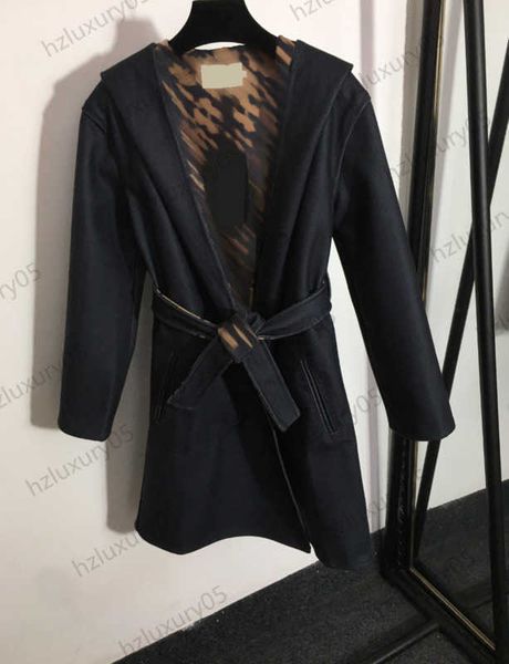 womens coat wool blends letter jacquard lining lace-up open collect waist slimming trench coats lapels long sleeves hooded outerwear brand w, Black
womens coat wool blends letter jacquard lining lace-up open collect waist slimming trench coats lapels long sleeves hooded outerwear brand w, Black