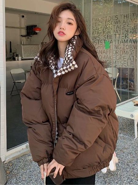 women's down parkas winter cotton jackets women oversized loose casual korean fashion coats windproof thick warm puffer female 221205, Black
women's down parkas winter cotton jackets women oversized loose casual korean fashion coats windproof thick warm puffer female 221205, Black