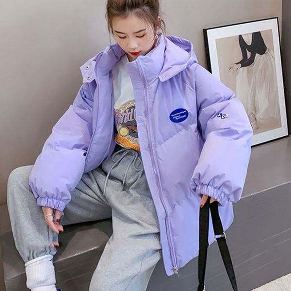 women's down parkas lucyever cotton padded winter jacket student thicken warm hooded woman loose zipper whiter outerwear 221205, Black
women's down parkas lucyever cotton padded winter jacket student thicken warm hooded woman loose zipper whiter outerwear 221205, Black