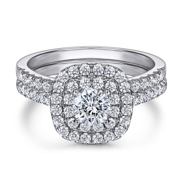 wedding accessories pure silver engagement rings 2pcs/set fadeless birdal ring proposal ring no fading, White
wedding accessories pure silver engagement rings 2pcs/set fadeless birdal ring proposal ring no fading, White