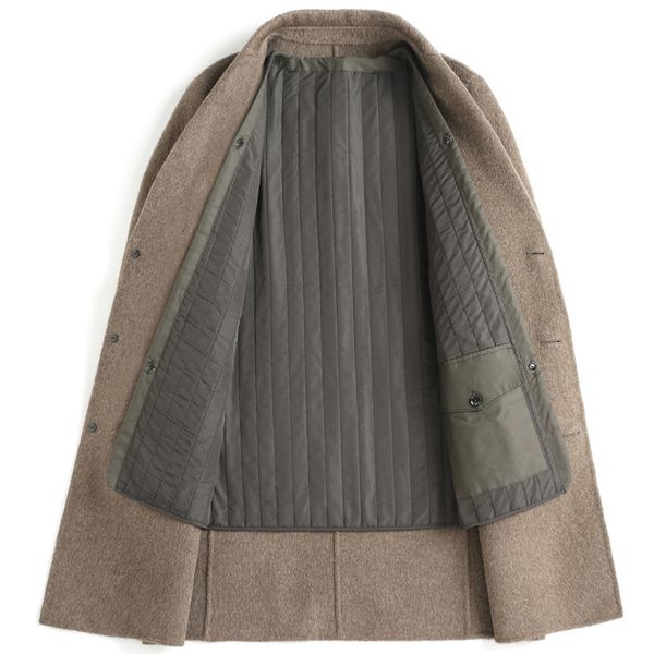 men's wool blends doublesided men's albaka medium alpaca winter thickened down trench woolen coat chaqueta hombre 221205, Black
men's wool blends doublesided men's albaka medium alpaca winter thickened down trench woolen coat chaqueta hombre 221205, Black