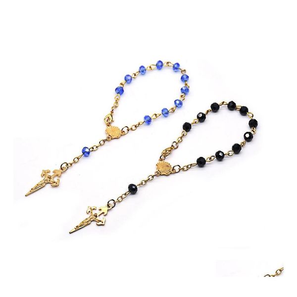 beaded metal gold cross shell crystal beads rosary bracelet for men women religious jewelry drop delivery bracelets dhjdq, Black
beaded metal gold cross shell crystal beads rosary bracelet for men women religious jewelry drop delivery bracelets dhjdq, Black