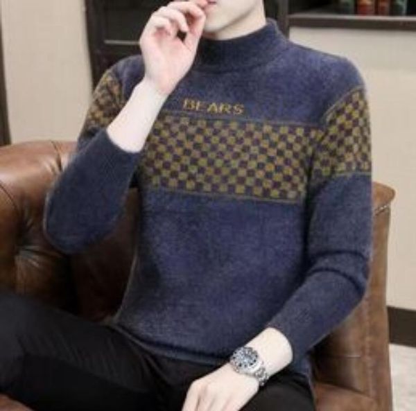 men sweaters winter handsome plaid sweater harajuku jumper thick warm turtleneck pullover sweaters, White;black
men sweaters winter handsome plaid sweater harajuku jumper thick warm turtleneck pullover sweaters, White;black