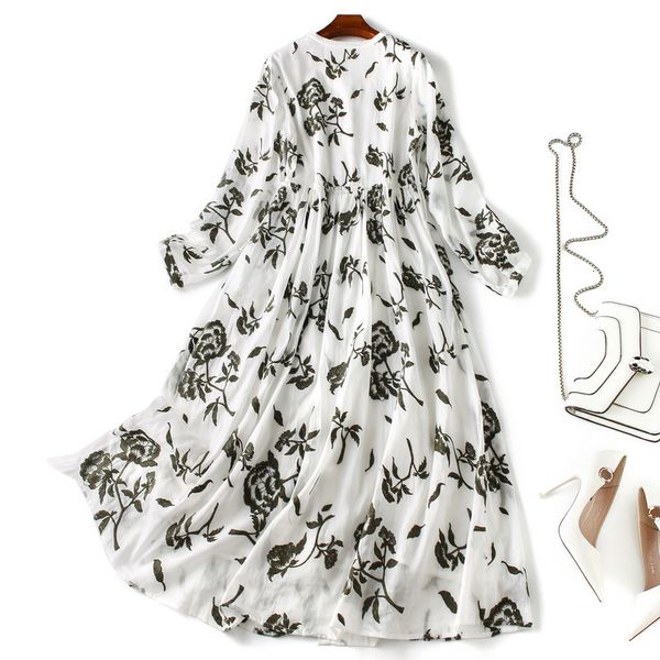 party dresses ramie dress autumn heavy industry embroidery fashion singlebreasted aline es 221203, White;black
party dresses ramie dress autumn heavy industry embroidery fashion singlebreasted aline es 221203, White;black