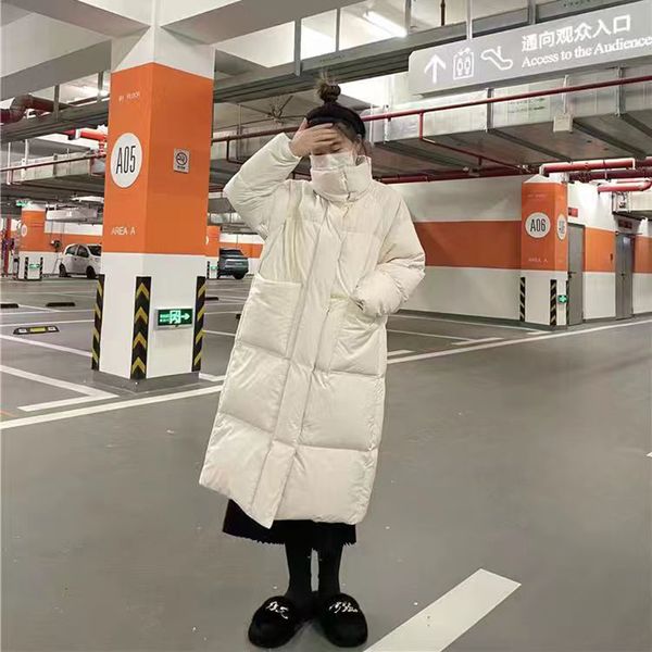 women's down parkas medium length jacket fashion thickened stand collar white duck bread winter coat 221205, Black
women's down parkas medium length jacket fashion thickened stand collar white duck bread winter coat 221205, Black