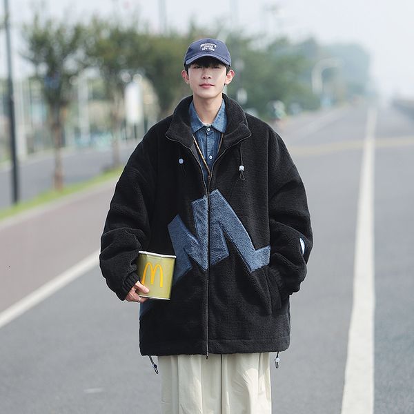 men's down parkas korean harajuku style technical jacket streetwear trend hip hop thick warm coats winter embroidery fleece bomber jack, Black
men's down parkas korean harajuku style technical jacket streetwear trend hip hop thick warm coats winter embroidery fleece bomber jack, Black