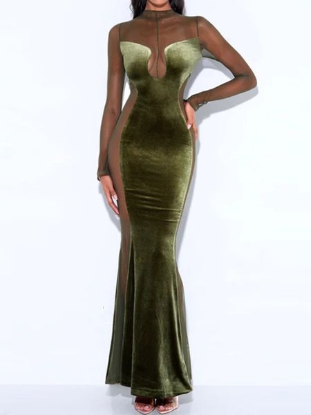 party dresses women bodycon skinny crew neck long sleeve dress see through mesh patchwork slim fit maxi club 221203, White;black 
party dresses women bodycon skinny crew neck long sleeve dress see through mesh patchwork slim fit maxi club 221203, White;black