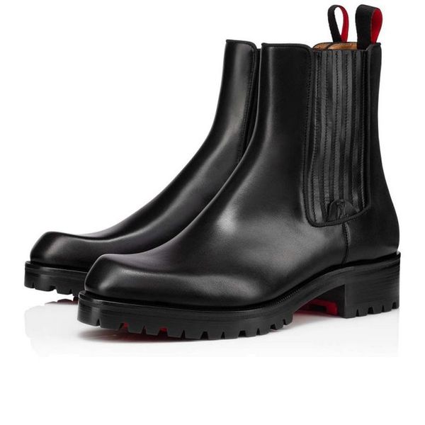 flat boots ankle short boots red soled fashion classic calfskin rubber outdoor party motorcycle winter luxury men and women europe 35-47, Black
flat boots ankle short boots red soled fashion classic calfskin rubber outdoor party motorcycle winter luxury men and women europe 35-47, Black