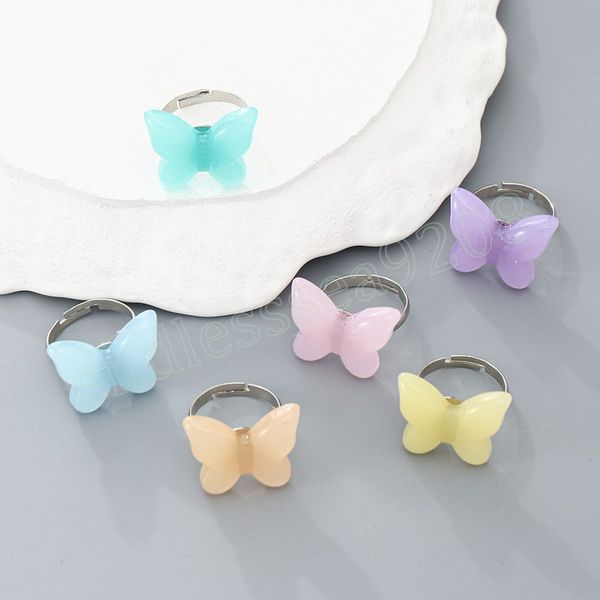 acrylic butterfly finger ring for women fashion new simple colorful candy resin adjustable animal ring party gift jewelry, Silver
acrylic butterfly finger ring for women fashion new simple colorful candy resin adjustable animal ring party gift jewelry, Silver