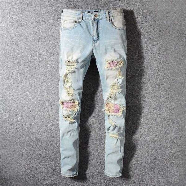 men's jeans designer mens cool style luxury fashion embroidered patches denim pant distressed ripped biker black blue men slim pencil j
men's jeans designer mens cool style luxury fashion embroidered patches denim pant distressed ripped biker black blue men slim pencil j