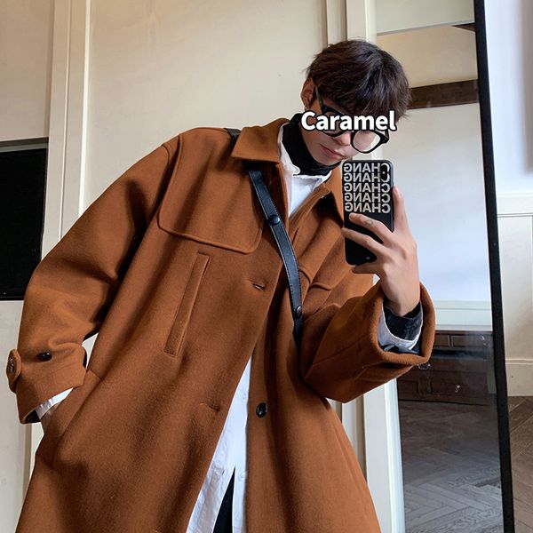 men's wool blends legible wintet wool jackets men casua loose solid long jacket male korean wool coats man vds 221205, Black
men's wool blends legible wintet wool jackets men casua loose solid long jacket male korean wool coats man vds 221205, Black