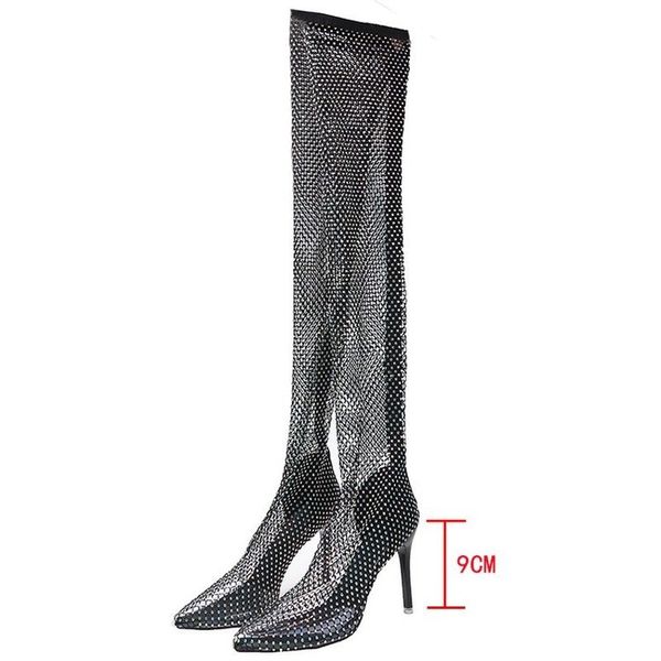 boots women sandals full mesh summer thigh high over the knee zapatos transparentes de mujer size 43 221203, Black
boots women sandals full mesh summer thigh high over the knee zapatos transparentes de mujer size 43 221203, Black