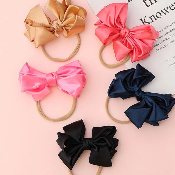 satin bow baby girsl nylon headband chidlren solid ribbon haibow headwear turban nylon nude children hairband kid messy bowknot, Silver
satin bow baby girsl nylon headband chidlren solid ribbon haibow headwear turban nylon nude children hairband kid messy bowknot, Silver