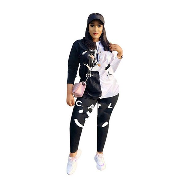 designer brand women tracksuits print two piece set black white panelled sweatshirt pants ladies outfits long sleeve sweatsuits sporty cloth, Gray
designer brand women tracksuits print two piece set black white panelled sweatshirt pants ladies outfits long sleeve sweatsuits sporty cloth, Gray