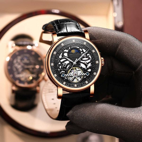 watch wrist the men's high-end luxury brand hollow full-automatic mechanical, Slivery;brown
watch wrist the men's high-end luxury brand hollow full-automatic mechanical, Slivery;brown