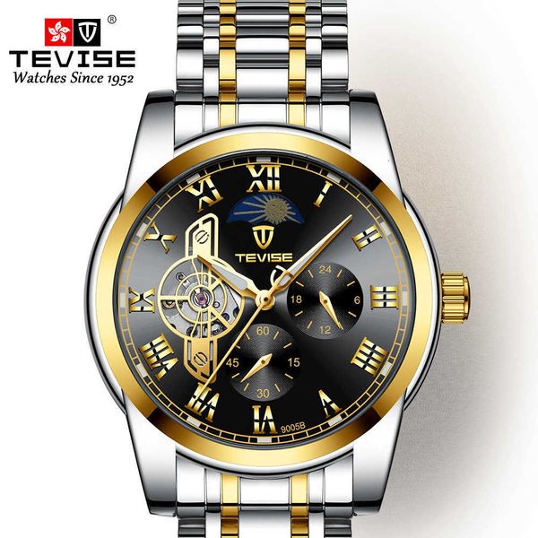 watch wrist swiss brand tevise automatic men's mechanical luminous sports high-end fashionable, Slivery;brown
watch wrist swiss brand tevise automatic men's mechanical luminous sports high-end fashionable, Slivery;brown