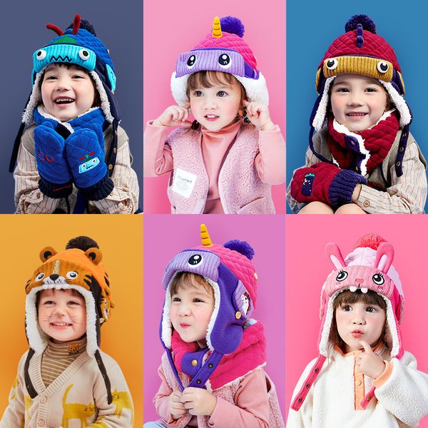 caps hats cartoon winter double layer thickening children warm beret hat windproof glove and scarf sets for outdoor riding 221205, Yellow
caps hats cartoon winter double layer thickening children warm beret hat windproof glove and scarf sets for outdoor riding 221205, Yellow