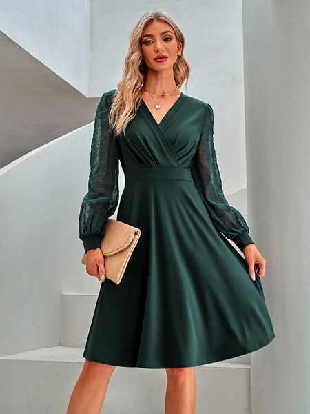 party dresses ouslee spring autumn women mesh long sleeve deep v neck elegant for solid color office ladies jacquard 221203, White;black
party dresses ouslee spring autumn women mesh long sleeve deep v neck elegant for solid color office ladies jacquard 221203, White;black