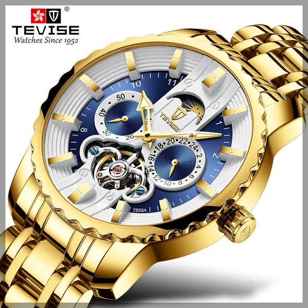 watch wrist tevise tevise men's automatic mechanical tourbillon waterproof, Slivery;brown
watch wrist tevise tevise men's automatic mechanical tourbillon waterproof, Slivery;brown