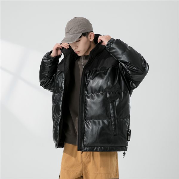 men's down parkas fashion pu leather padded jacket men hip hop trend puffer outwear winter thick parkas coat black warm stand collar pu
men's down parkas fashion pu leather padded jacket men hip hop trend puffer outwear winter thick parkas coat black warm stand collar pu