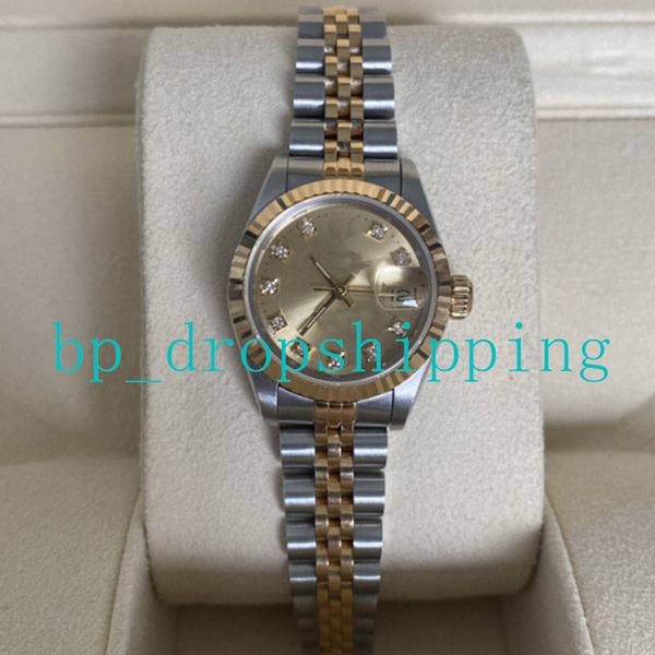 classic watch 31mm 18k gold dial automatic mechanical two tone jubilee full stainless waterproof asia 2813 movement lady wristwatches gift, Slivery;brown
classic watch 31mm 18k gold dial automatic mechanical two tone jubilee full stainless waterproof asia 2813 movement lady wristwatches gift, Slivery;brown