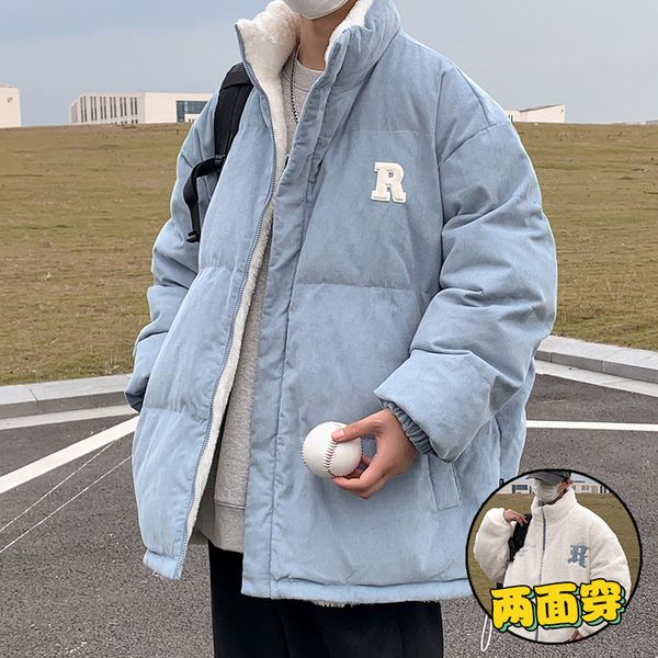 men s down parkas privathinker winter oversize cotton padded coat reversible lamb wool thickened warm male stand collar jackets 221205, Black
men s down parkas privathinker winter oversize cotton padded coat reversible lamb wool thickened warm male stand collar jackets 221205, Black