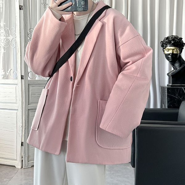 men's wool blends autumn winter woolen coat men warm fashion casual short woolen coat men korean loose woolen suit jacket mens blazer m, Black
men's wool blends autumn winter woolen coat men warm fashion casual short woolen coat men korean loose woolen suit jacket mens blazer m, Black