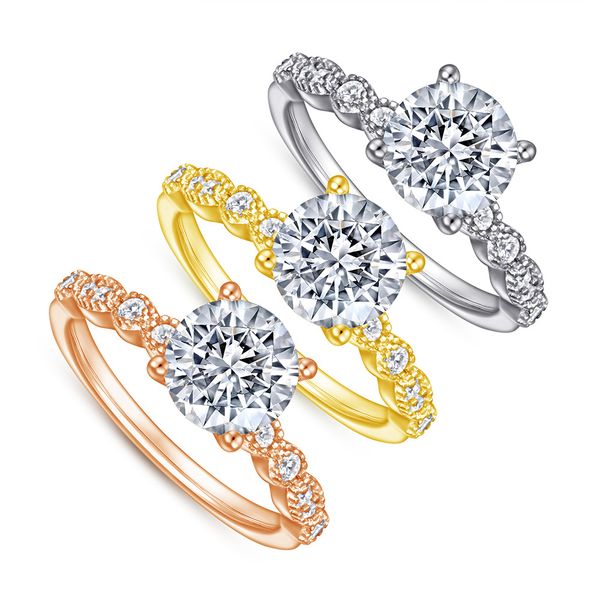 wedding accessories pure silver engagement rings fadeless single round diamond birdal ring proposal ring no fading tl-258, White
wedding accessories pure silver engagement rings fadeless single round diamond birdal ring proposal ring no fading tl-258, White