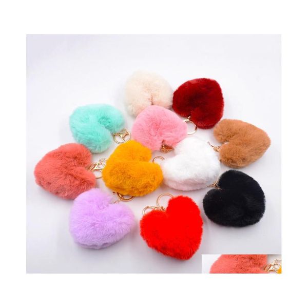keychains lanyards cute fluffy heart keychain women pom fake rabbit fur key chains girl bag hang car ring jewelry accessories drop dhlhb, Silver
keychains lanyards cute fluffy heart keychain women pom fake rabbit fur key chains girl bag hang car ring jewelry accessories drop dhlhb, Silver