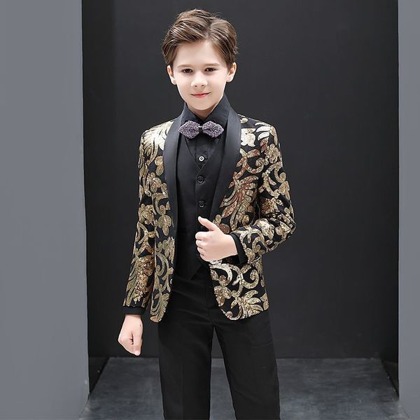 suits boy s 3 pieces black sequin wedding for kid shawl lapel jacket pants vest children formal party prom wear 221205
suits boy s 3 pieces black sequin wedding for kid shawl lapel jacket pants vest children formal party prom wear 221205